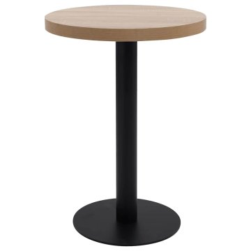 Vidaxl Bistro miza svetlo rjava 60 cm mediapan