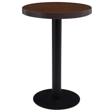 Vidaxl Bistro miza temno rjava 60 cm mediapan