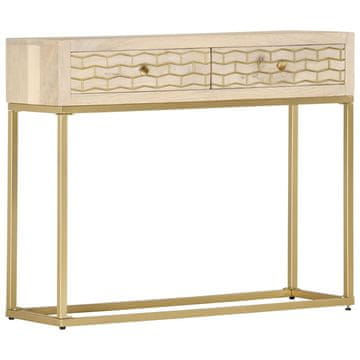 Vidaxl Konzolna mizica 90x30x75 cm trden mangov les