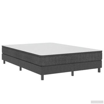 Vidaxl Posteljni okvir boxspring sivo blago 140x200 cm