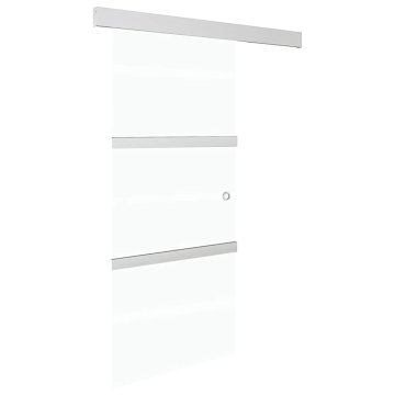 Vidaxl Drsna vrata z mehkimi blokadami ESG steklo in aluminij 76x205cm