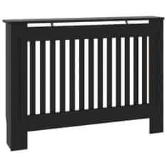 Vidaxl Pokrov za radiator črn 112x19x81,5 cm inženirski les