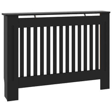 Vidaxl Pokrov za radiator črn 112x19x81,5 cm inženirski les