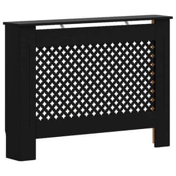 Vidaxl Pokrov za radiator črn 112x19x81,5 cm mediapan