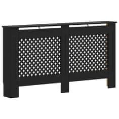 Vidaxl Pokrov za radiator črn 152x19x81,5 cm mediapan