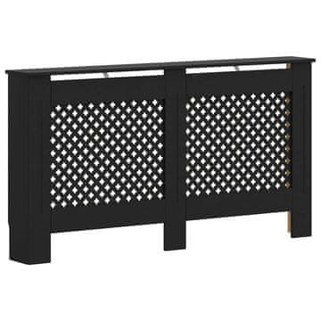 Vidaxl Pokrov za radiator črn 152x19x81,5 cm mediapan