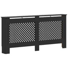 Vidaxl Pokrov za radiator črn 172x19x81,5 cm mediapan