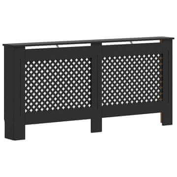 Vidaxl Pokrov za radiator črn 172x19x81,5 cm mediapan