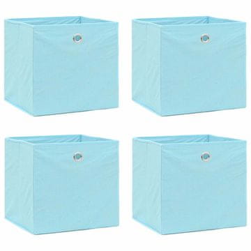 Vidaxl Škatle za shranjevanje 4 kosi baby modre 32x32x32 cm blago