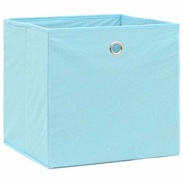 Vidaxl Škatle za shranjevanje 10 kosov baby modre 32x32x32 cm blago