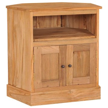 Vidaxl Kotna komoda 60x45x60 cm trdna tikovina