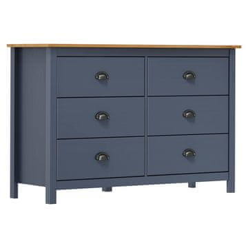 Vidaxl Komoda Hill Range 125x40x80 cm trdna borovina