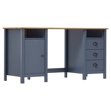 Vidaxl Pisalna miza Hill 150x50x74 cm trdna borovina