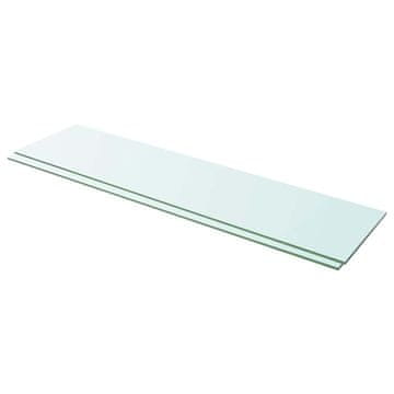 Vidaxl Police 2 kosa steklo prosojno 100x25 cm