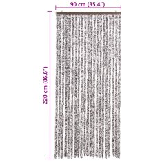 Vidaxl Zavesa proti mrčesu iz šenilje 90x220 cm rjava in bež
