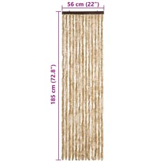 Vidaxl Zavesa proti mrčesu iz šenilje 56x185 cm bež