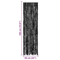 Vidaxl Zavesa proti mrčesu iz šenilje 56x185 cm antracitna