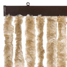 Vidaxl Zavesa proti mrčesu iz šenilje 100x220 cm bež
