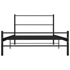 Vidaxl Posteljni okvir črn kovinski 90x200 cm