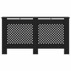 Vidaxl Pokrov za radiator črn 152x19x81,5 cm mediapan