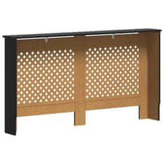 Vidaxl Pokrov za radiator črn 152x19x81,5 cm mediapan