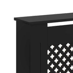 Vidaxl Pokrov za radiator črn 152x19x81,5 cm mediapan