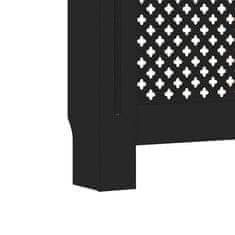 Vidaxl Pokrov za radiator črn 152x19x81,5 cm mediapan