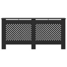 Vidaxl Pokrov za radiator črn 172x19x81,5 cm mediapan