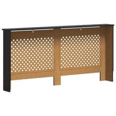 Vidaxl Pokrov za radiator črn 172x19x81,5 cm mediapan
