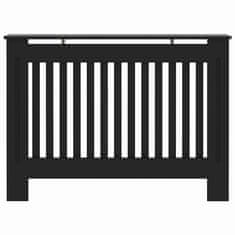 Vidaxl Pokrov za radiator črn 112x19x81,5 cm inženirski les