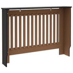 Vidaxl Pokrov za radiator črn 112x19x81,5 cm inženirski les