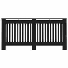 Vidaxl Pokrov za radiator črn 172x19x81,5 cm inženirski les