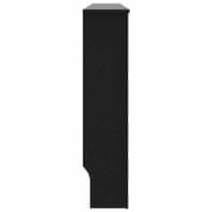 Vidaxl Pokrov za radiator črn 172x19x81,5 cm inženirski les