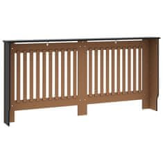 Vidaxl Pokrov za radiator črn 172x19x81,5 cm inženirski les
