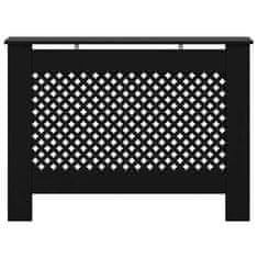 Vidaxl Pokrov za radiator črn 112x19x81,5 cm mediapan