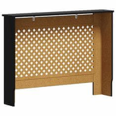 Vidaxl Pokrov za radiator črn 112x19x81,5 cm mediapan