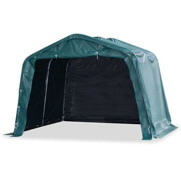 Vidaxl Premični šotor za živino PVC 550 g/m² temno zelen