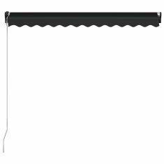 Vidaxl Ročna tenda s solarnimi LED lučkami 3,5 x 2,5 m Antracit