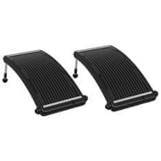 Vidaxl Zaobljen solarni grelni panel za bazen 2 kosa 110x65 cm