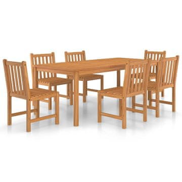 Vidaxl 7-delni vrtni jedilni komplet 200x100 cm masivni tikov les