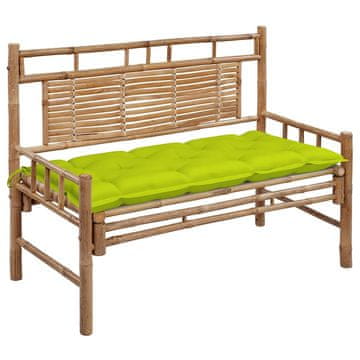 Vidaxl Vrtna klop z blazino 120 cm bambus