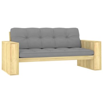 Vidaxl Vrtna klop in blazine 179 cm impregnirana borovina