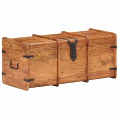 Vidaxl Skrinja za shranjevanje 90x40x40 cm trden akacijev les