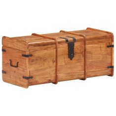 Vidaxl Skrinja za shranjevanje 90x40x40 cm trden akacijev les