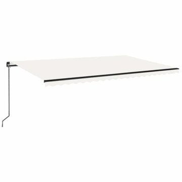 Vidaxl Ročno zložljiva tenda 500x350 cm krem