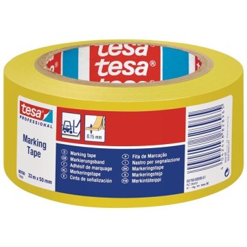 Tesa Označevalni trak, 50 mm x 33 m, rumen
