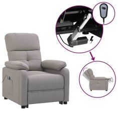 Vidaxl Električni naslanjač taupe blago