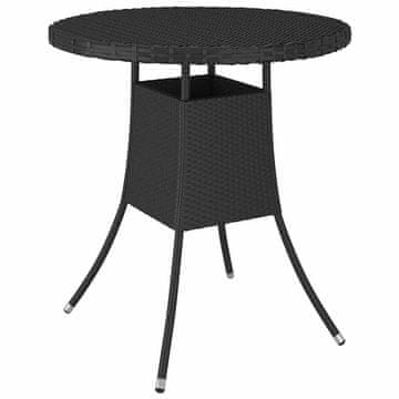 Vidaxl Vrtna miza 70x70x73 cm poli ratan