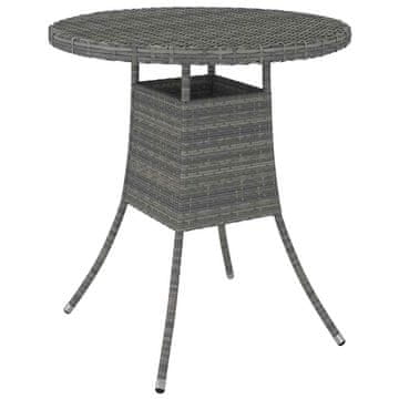 Vidaxl Vrtna miza 70x70x73 cm poli ratan