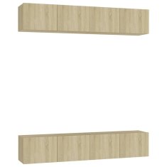 Vidaxl TV omarice 4 kosi sonoma hrast 80x30x30 cm inženirski les